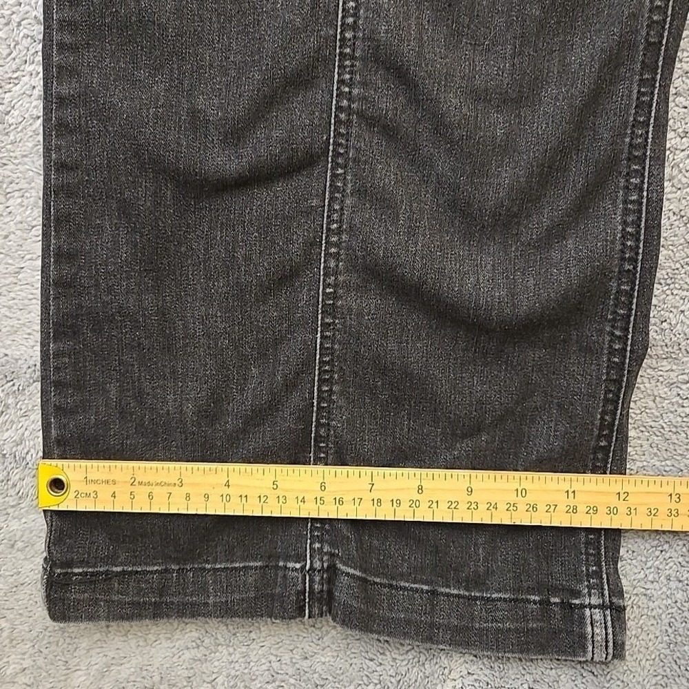 Altar'd State Nico Wide Leg Jeans 32 High Waist Pintuck Seam Acid Wash Black - Picture 7 of 11